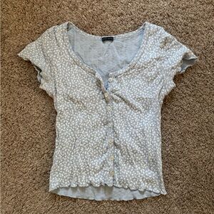 Brandy Melville Button-Up Baby Tee